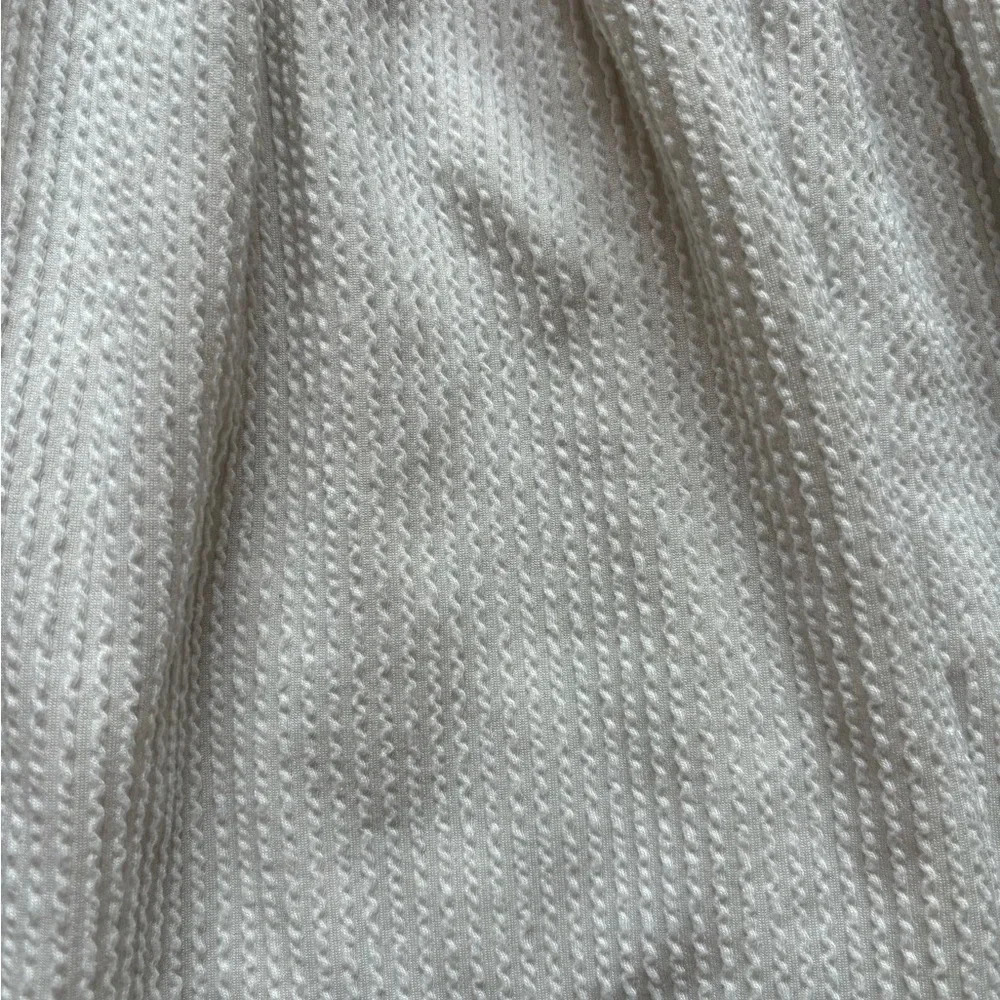 Caution to the Wind Small Ivory Textured V Neck Maxi Neutral Minimalist Dress - Picture 2 of 3